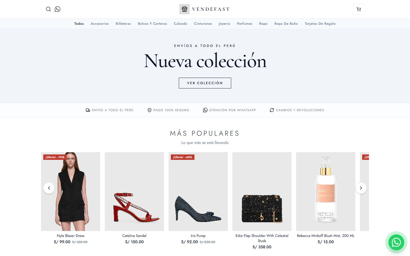 Tienda demo con el diseño Boutique