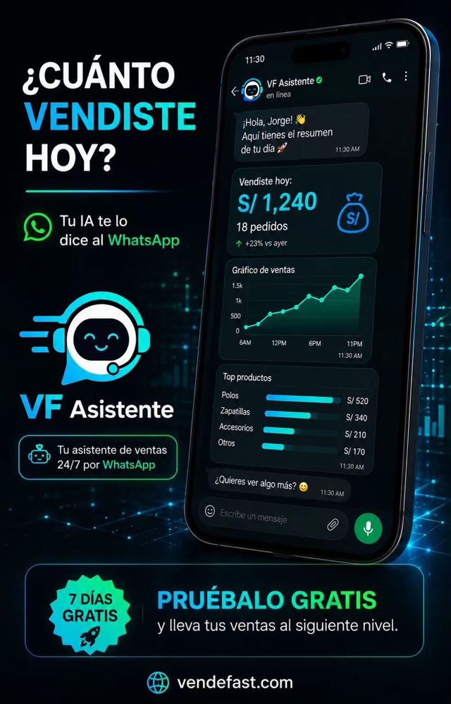 ¿Cuánto vendiste hoy? Tu IA te lo dice al WhatsApp